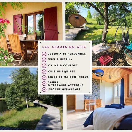 O 4 Vents 10 Pers Avec Sauna Tatil Evi Bellefontaine (Vosges)